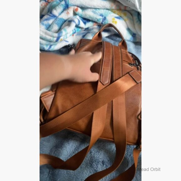 Convertible Backpack Purse Faux Leather Waterproof Travel Bag Women main image 6